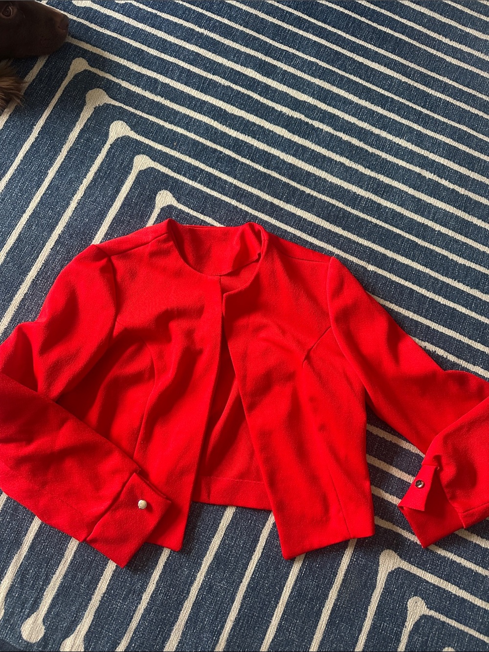 Vintage polyester poppy red jacket
